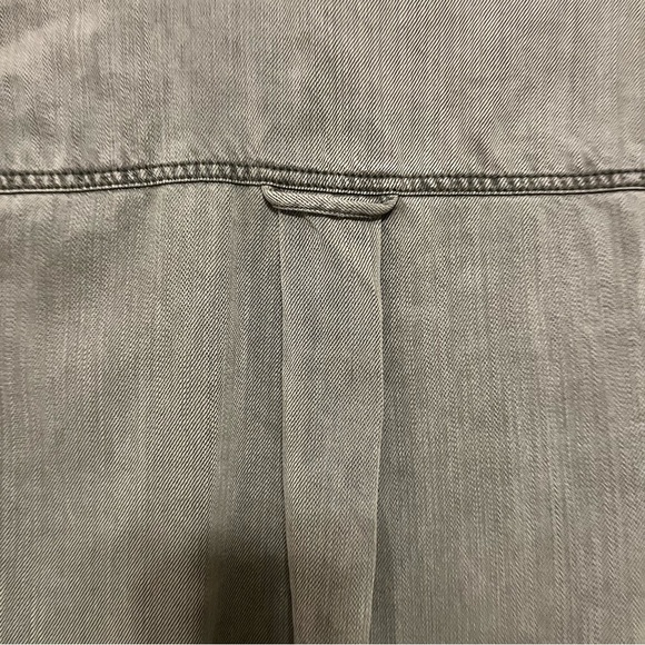 Anthropologie Olive Green and Bronze Sequin Button Down Shirt Size 8 - Picture 13 of 16